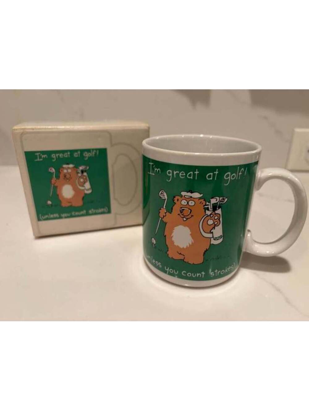 Vintage Shoebox Greetings Hallmark Golf Mug - Sandra Boynton “I’m great at golf”